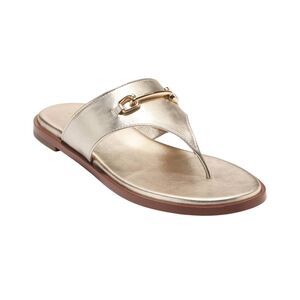 Cole Haan Flynn Leather Thong Sandal, Gold